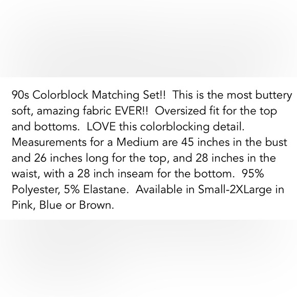 90s Colorblock Matching Set - Picture 3 of 3